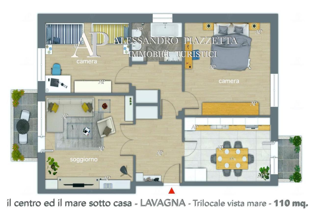 Il Centro Ed Il Mare Sotto Casa Daire Lavagna Dış mekan fotoğraf